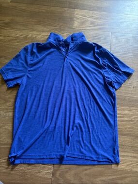 Men's Blue Polo Shirt - Classic Short Sleeve